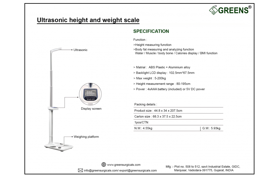 Weight and Height Scale