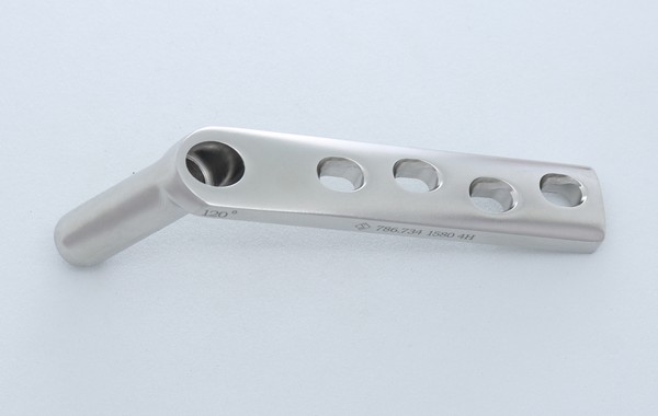 DHS Barrel Plate with DCP Hole-AO type, 120°- Long (Barrel length- 38mm)