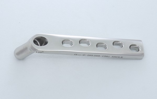 DHS Barrel Plate with DCP Hole-AO type, 125°- Short (Barrel length- 25mm)