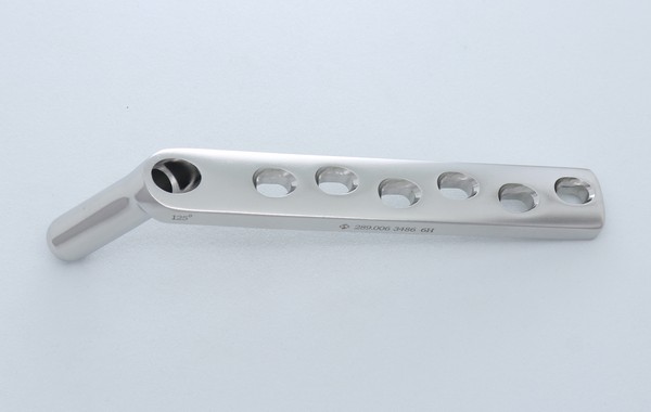 DHS Barrel Plate with DCP Hole-AO type, 125&deg;- Long (Barrel length- 38mm)		 